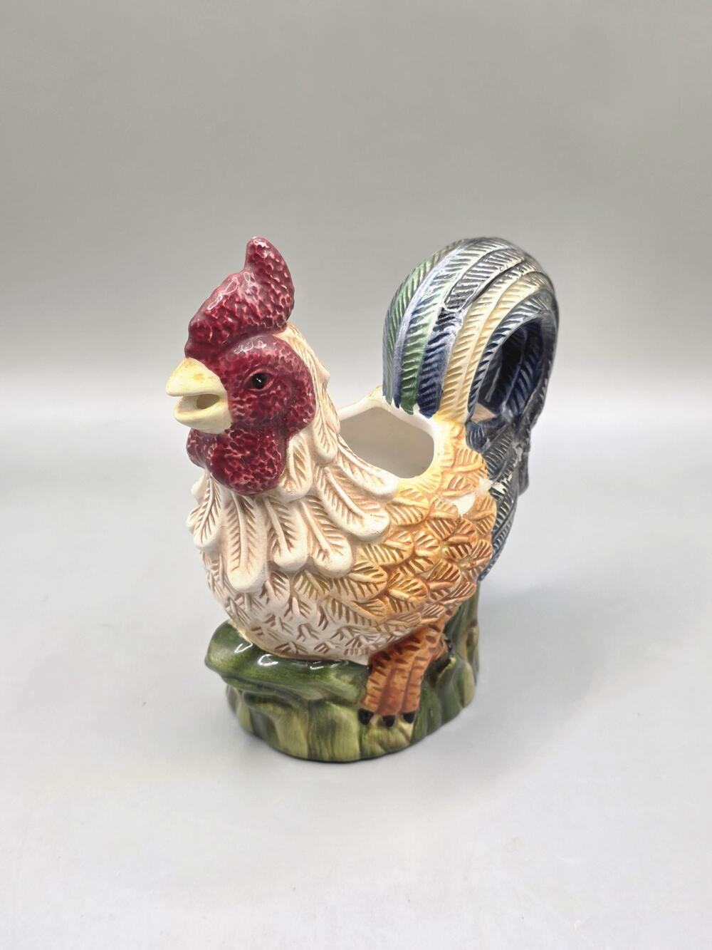 VTG Jay Import Co Ceramic Rooster Creamer Pitcher Farmhouse Country Chicken*dmg*